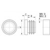 Ribbed round insert [085] (085042069903)