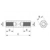 Hex spacer F/F metal [301-m] (301340041152)