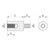 Hex spacer M/F [304-m] (304312040050)