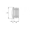 Chrome plated round insert [531] (531030041703)
